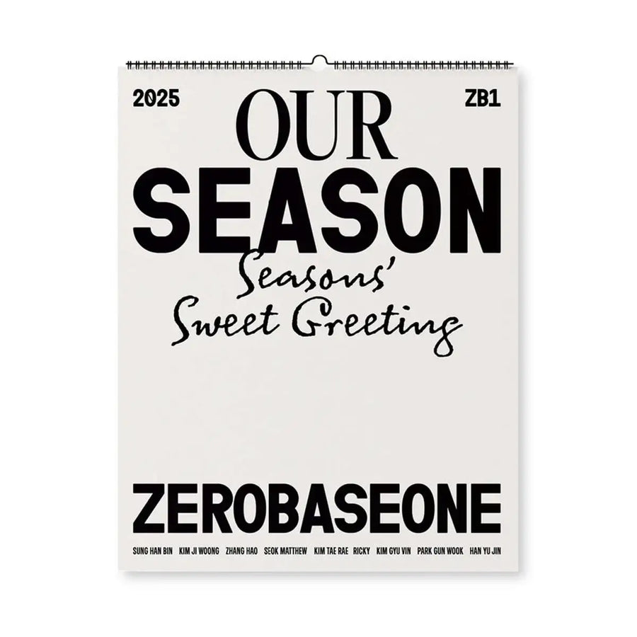 ZEROBASEONE - 2025 Season's Greetings Wall Calendar (OUR Season) - WAKEONE Entertainment - Merchandise - Harumio