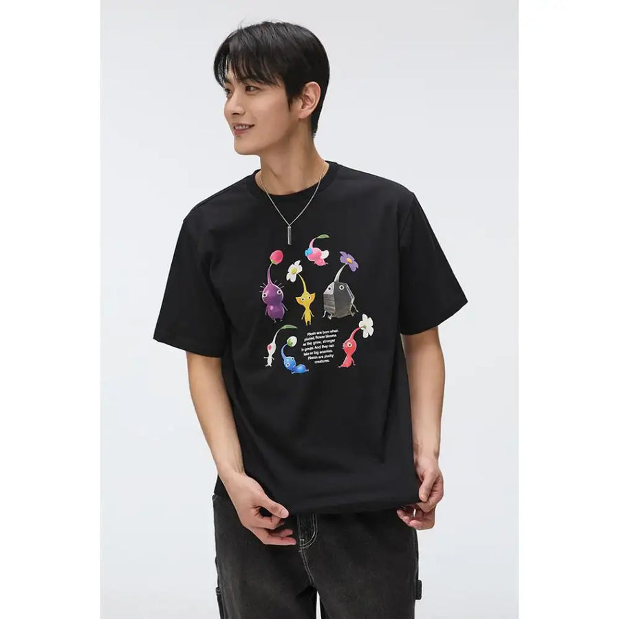 SPAO x PIKMIN - The Group Short Sleeve T-Shirt - SPAO - T-Shirt - Harumio