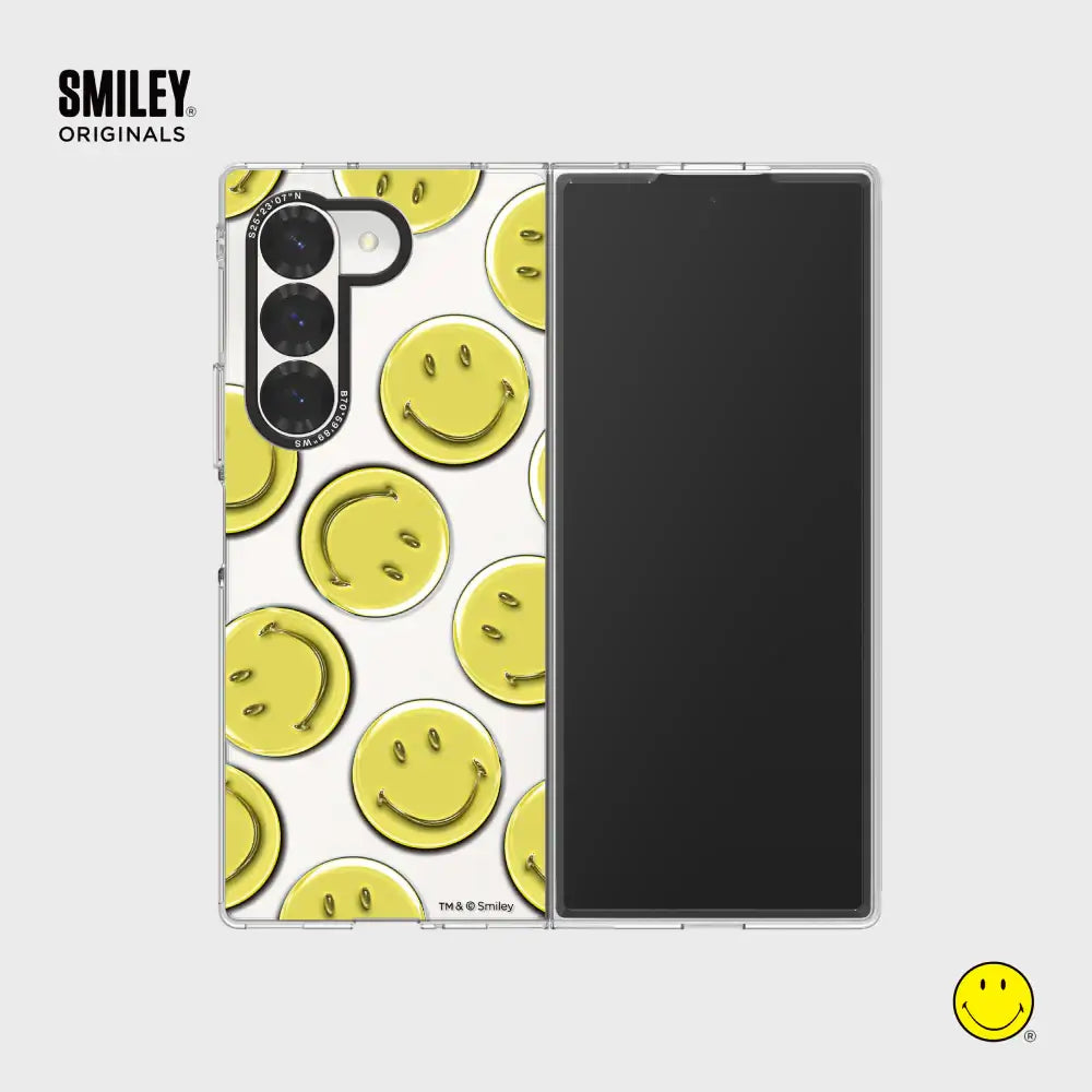 SLBS - Smiley Yellow Slim Impression Case (Galaxy Z Fold6) - SLBS - Phone Case - Harumio