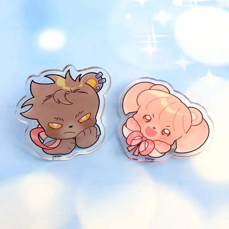 Teddy Bear - Acrylic Shaped Toon Socket - Webtoon Shop - Griptoks - Harumio