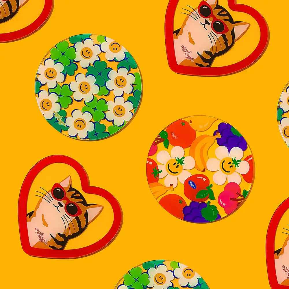 Wiggle Wiggle - Acrylic Coaster - Wiggle Wiggle - Coaster - Harumio