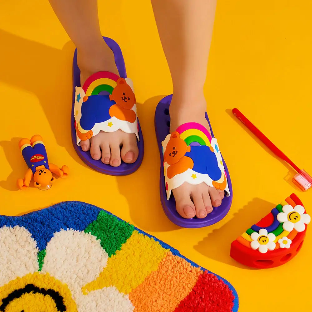 Wiggle Wiggle - Cloud Bear Bathroom Slippers - Wiggle Wiggle - Slippers - Harumio