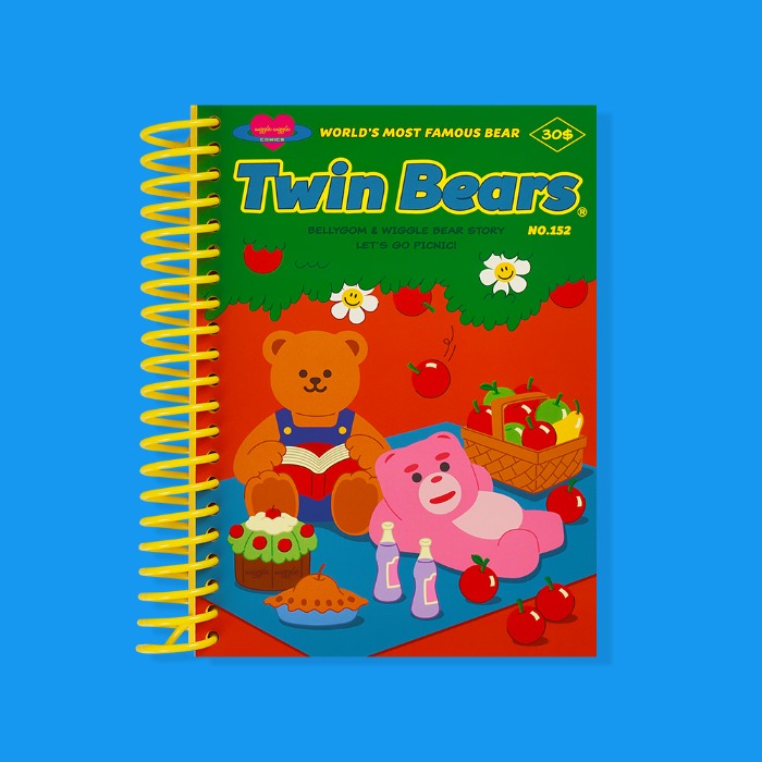Wiggle Wiggle x Bellygom - Twin Bears Spring Note