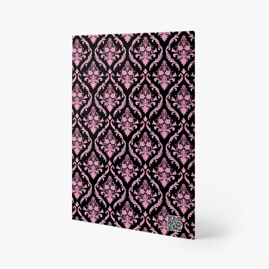 60 WORLD - Pink Damask A6 Notebook - Marpple Shop - Notebook - Harumio