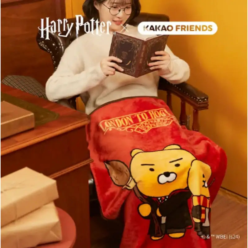 Harry Potter x Kakao Friends - Ryan & Choonsik Blanket - Kakao Friends - Blanket - Harumio