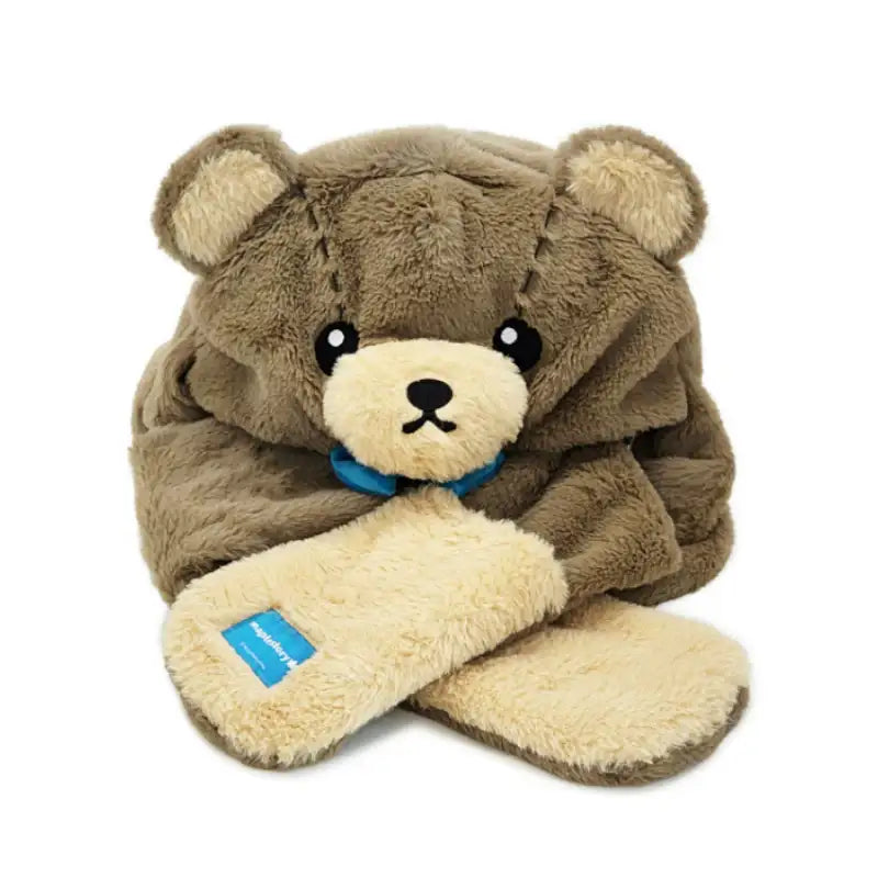 Maplestory - Brown Teddy Hooded Scarf - Maplestore - Hooded Scarf - Harumio