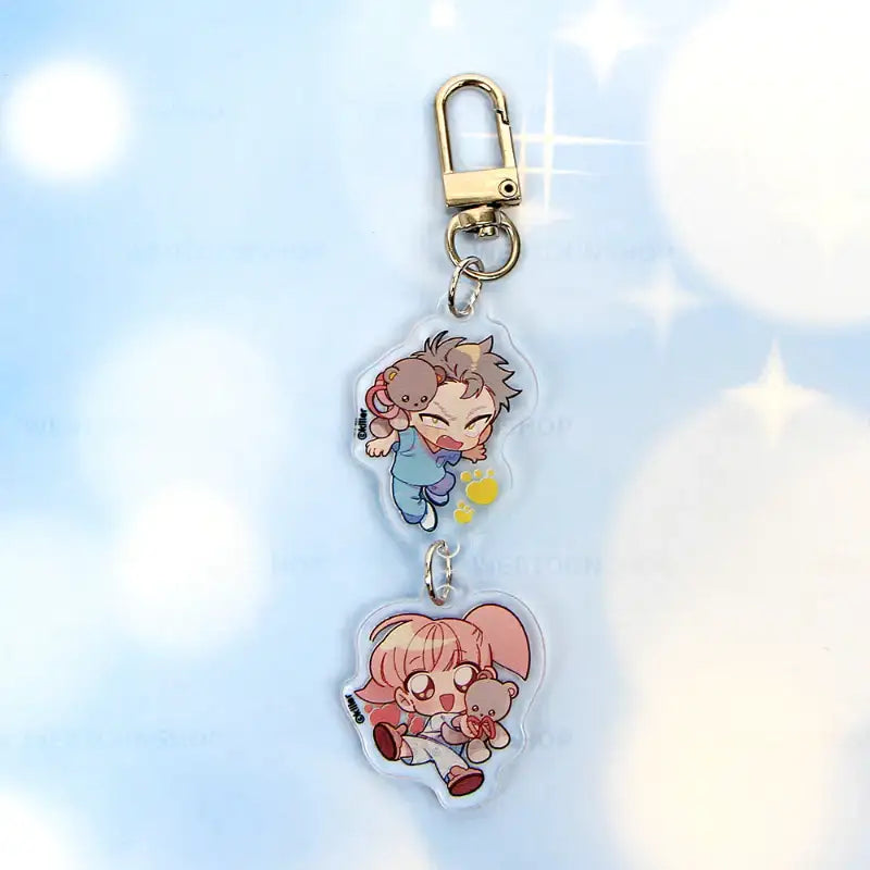 Teddy Bear - Acrylic 2-tier Keyring - Webtoon Shop - Acrylic Keyring - Harumio