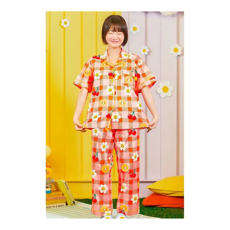 Kakao Friends x Wiggle Wiggle - Choonsik Cherry Flower Pyjamas Set - Kakao Friends - Home & Living, Accessories - Harumio