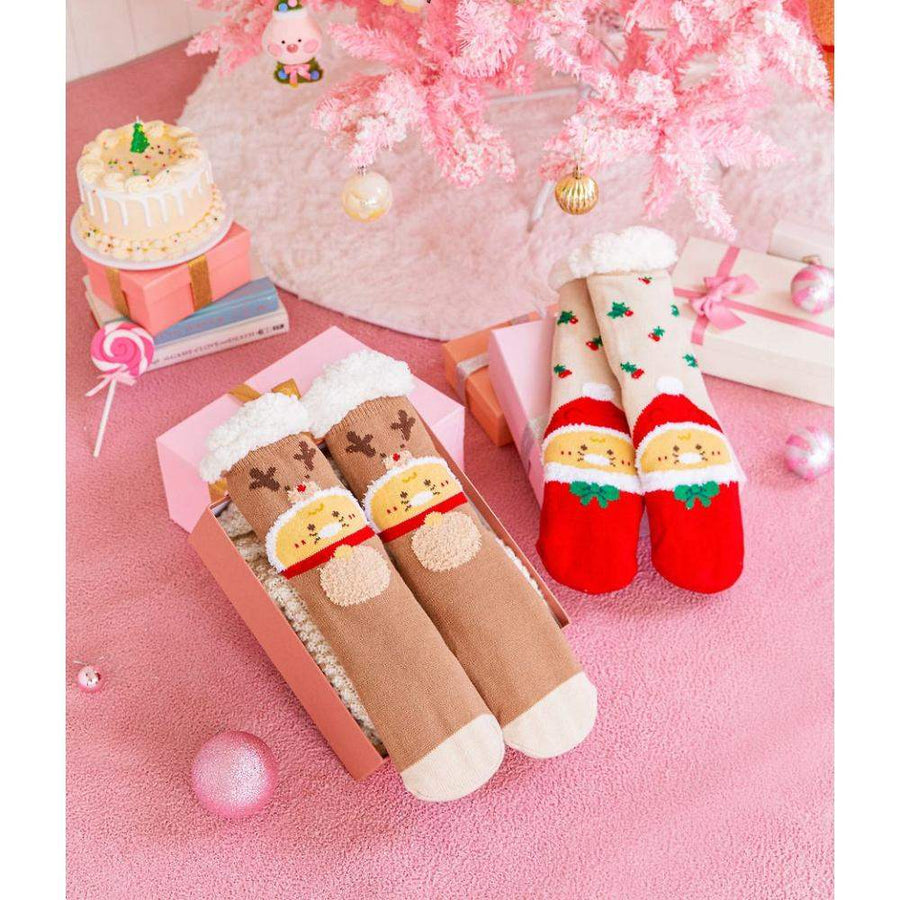 Kakao Friends - Baby Choonsik Merry Choon Christmas Sleep Socks - Kakao Friends - Socks - Harumio