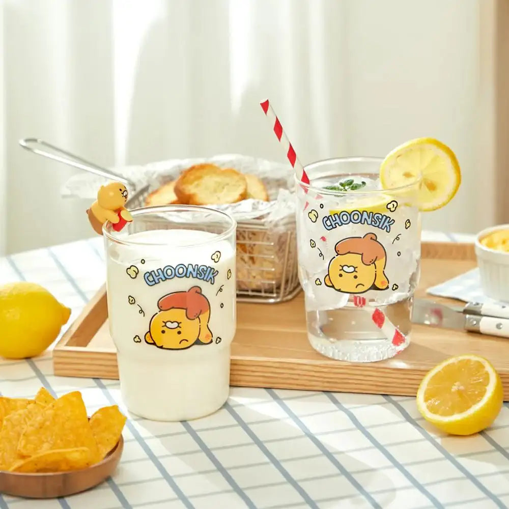 Kakao Friends - Choonsik Cartoon Figure Glass Cup - Kakao Friends - Glass Cup - Harumio