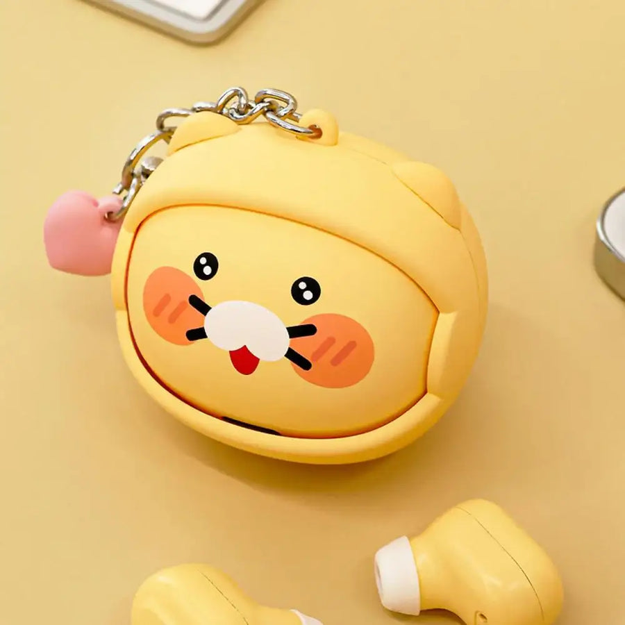 Kakao Friends - Choonsik Face Moving Wireless Earphones Keyring - Kakao Friends - Earphones - Harumio