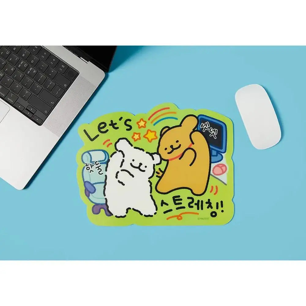 Kakao Friends - Stretching Maltese Mousepad - Kakao Friends - Home & Living, Accessories - Harumio Kakao Friends - Stretching Maltese Mousepad - Kakao Friends - Home & Living, Accessories - Harumio