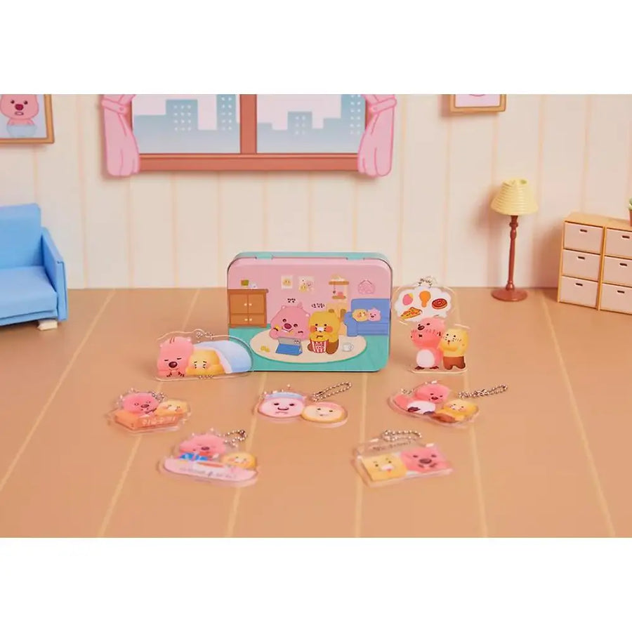 Zanmang Loopy x Kakao Friends - Tin Case Keyring Set - Kakao Friends - Stationery - Harumio