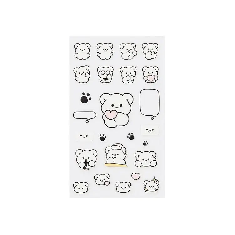 Kakao Friends - Cute Bear Basic Board Sticker - Kakao Friends - Home & Living, Accessories - Harumio