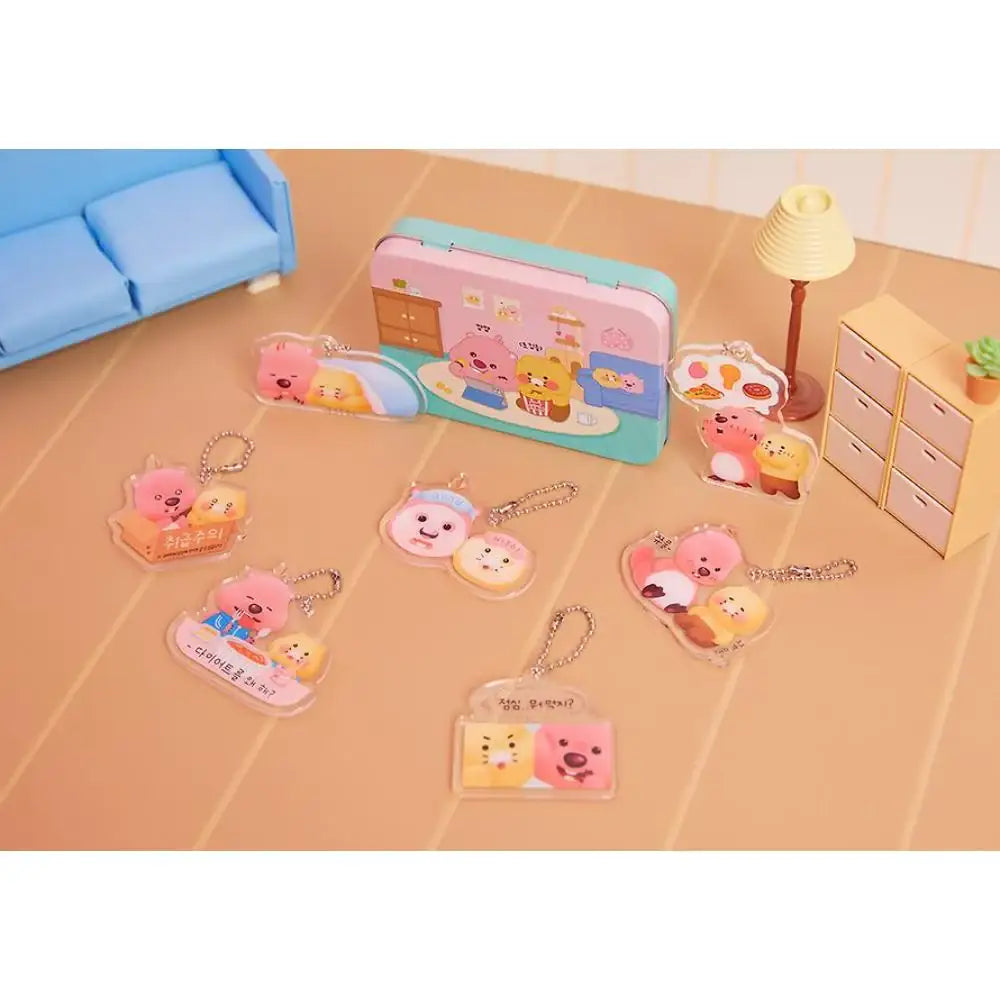 Zanmang Loopy x Kakao Friends - Tin Case Keyring Set - Kakao Friends - Stationery - Harumio