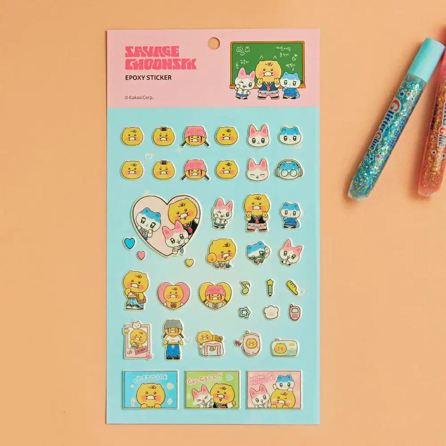 Kakao Friends - Savage Choonsik Epoxy Sticker - Kakao Friends - epoxy sticker - Harumio