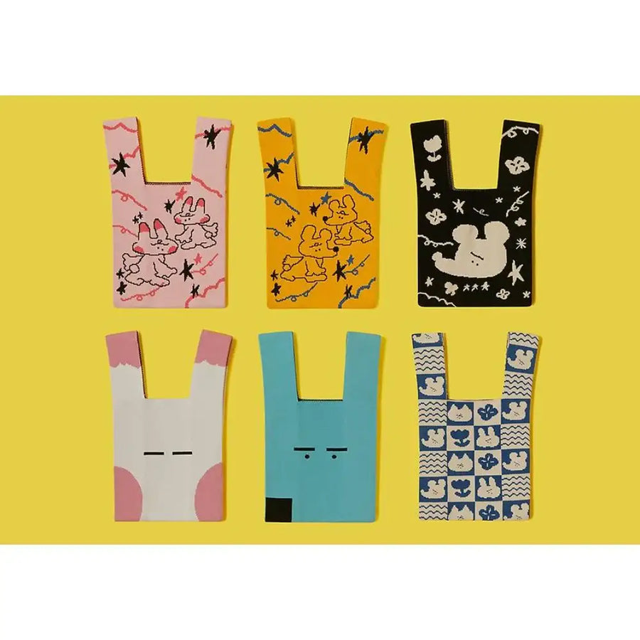 Kakao Friends - Sukeydokey Face Knit Bag - Kakao Friends - Home & Living, Accessories - Harumio