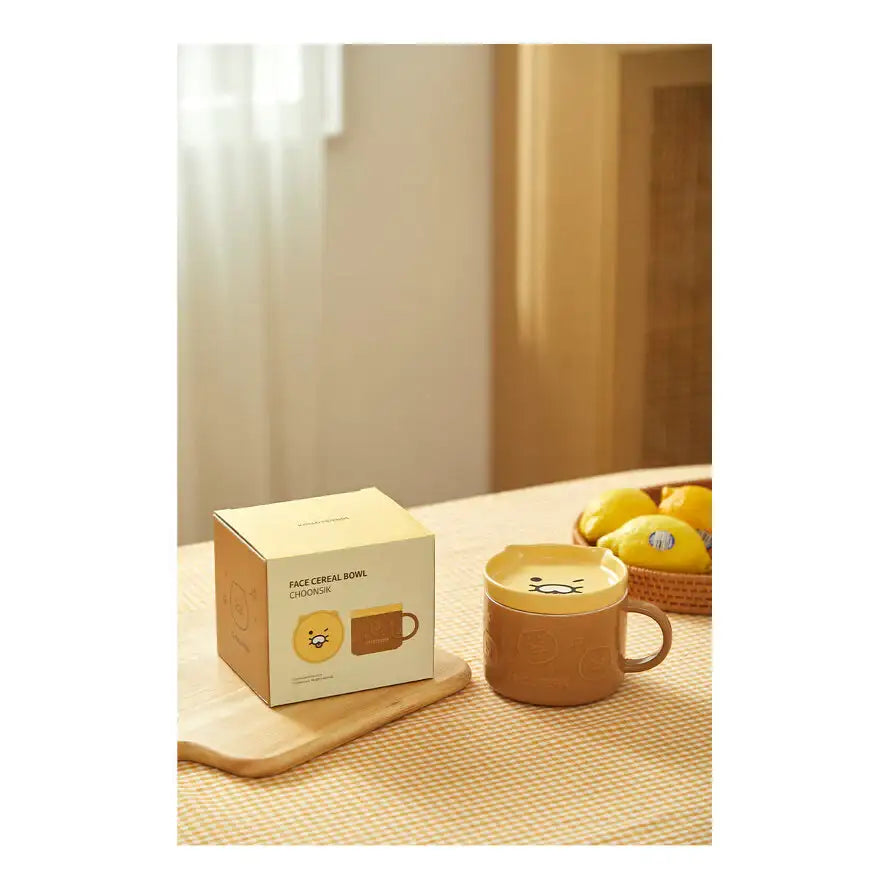 Kakao Friends - Choonsik Face Lid Cereal Bowl - Kakao Friends - Home & Living, Accessories - Harumio
