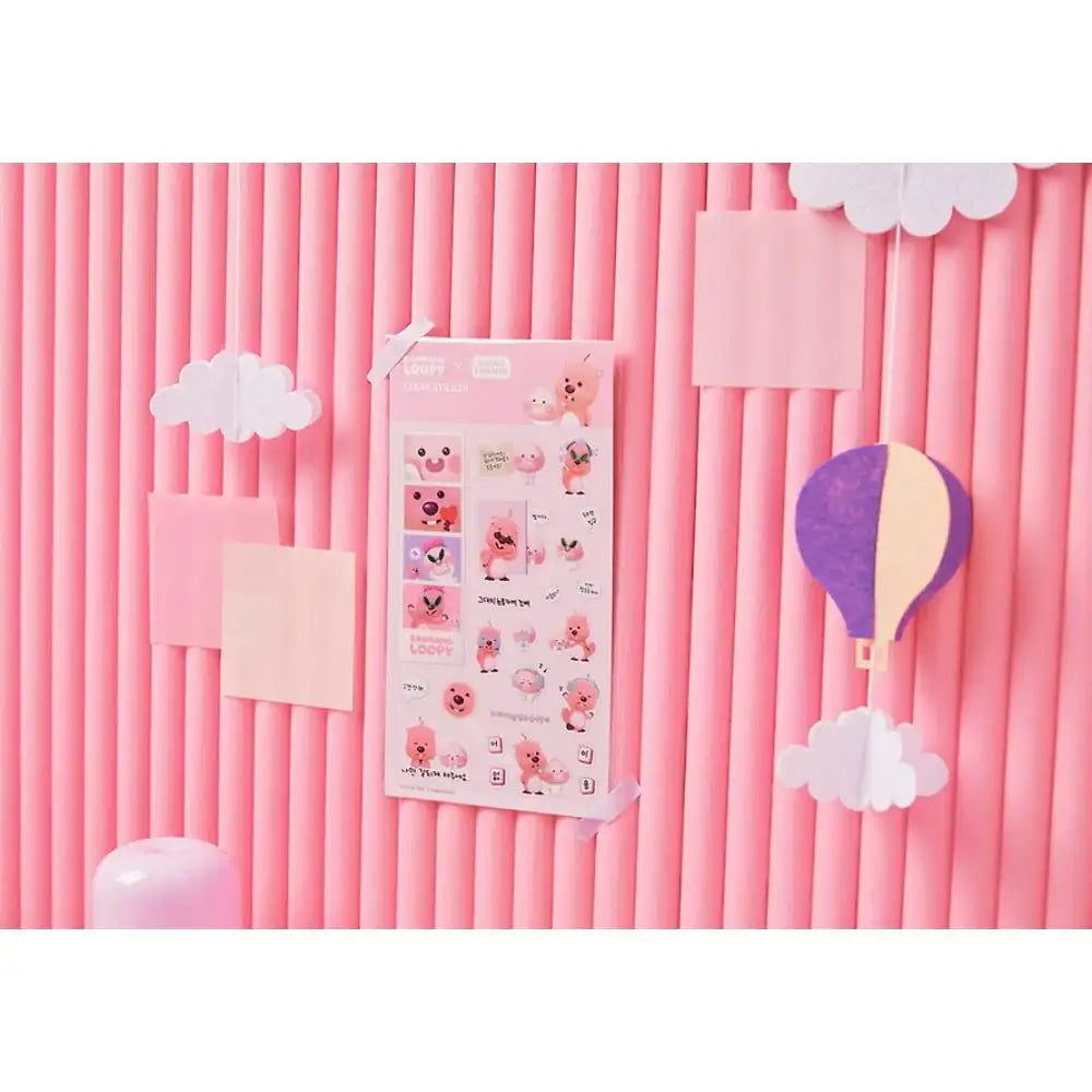 Kakao Friends x Zanmang Loopy - Apeach Transparent Sticker - Kakao Friends x Zanmang Loopy - Sticker - Harumio