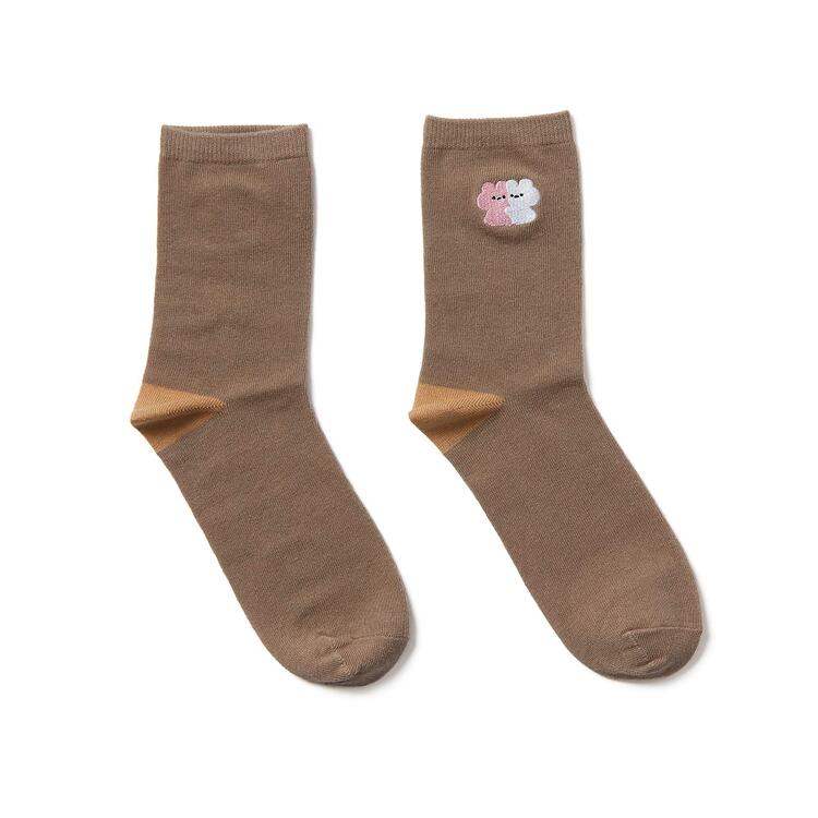 Kakao Friends - Ddoangzzi Pinkto & Whiteto Socks - Kakao Friends - Home & Living, Accessories - Harumio
