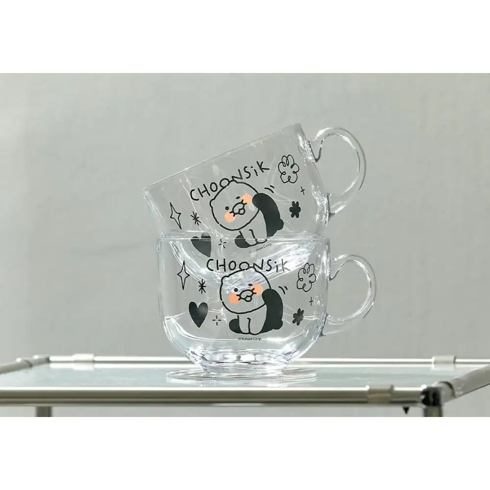 Kakao Friends - Doodle Doodle Choonsik Cereal Glass Bowl - Kakao Friends - Cereal Bowl - Harumio