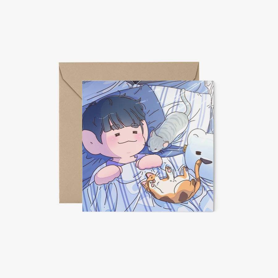 ATTOMOMG - Winter Morning Sunlight Square Postcard & Envelope Set - Marpple Shop - Postcard - Harumio