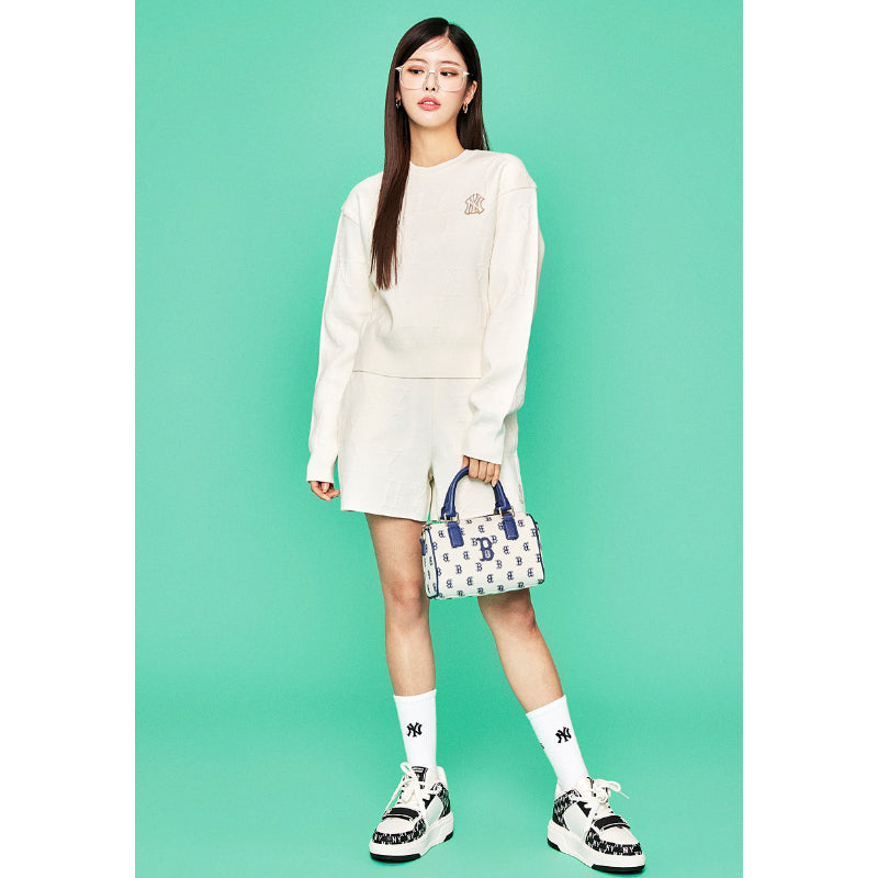 MLB Korea Classic Monogram Jacquard Boston Bag S Harumio
