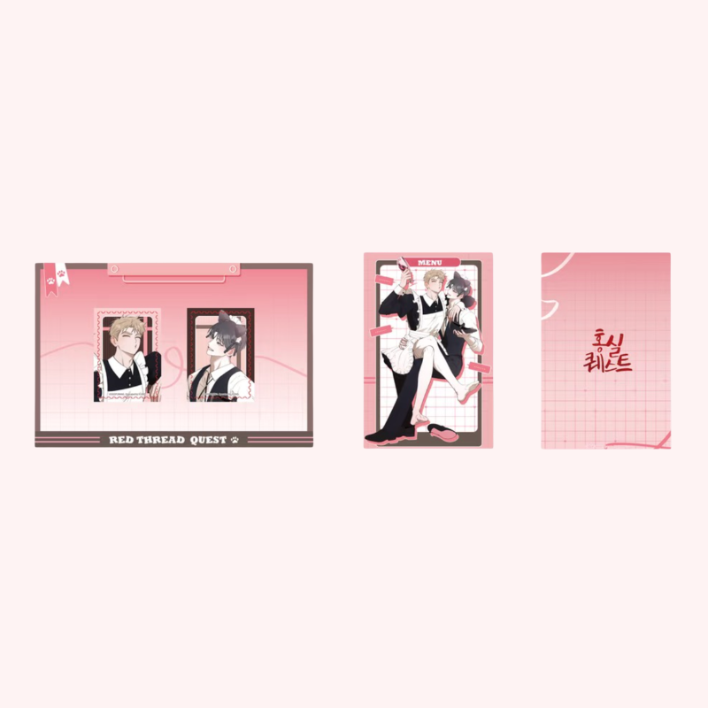 Red Thread Quest x March Monster - Cafe Series Postcard, Stamp
