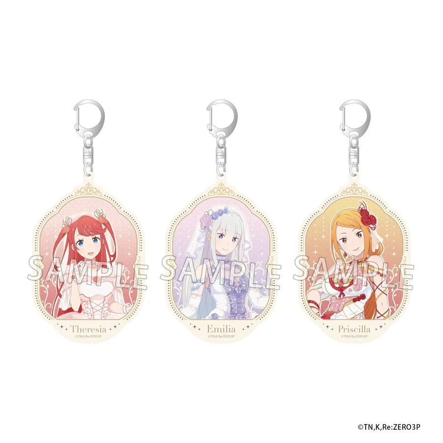 Re:Zero − Starting Life in Another World x ANIPLUS - Kirakira Acrylic Keyholder Set Wedding ver. - ANIPLUS - Acrylic Keyring - Harumio