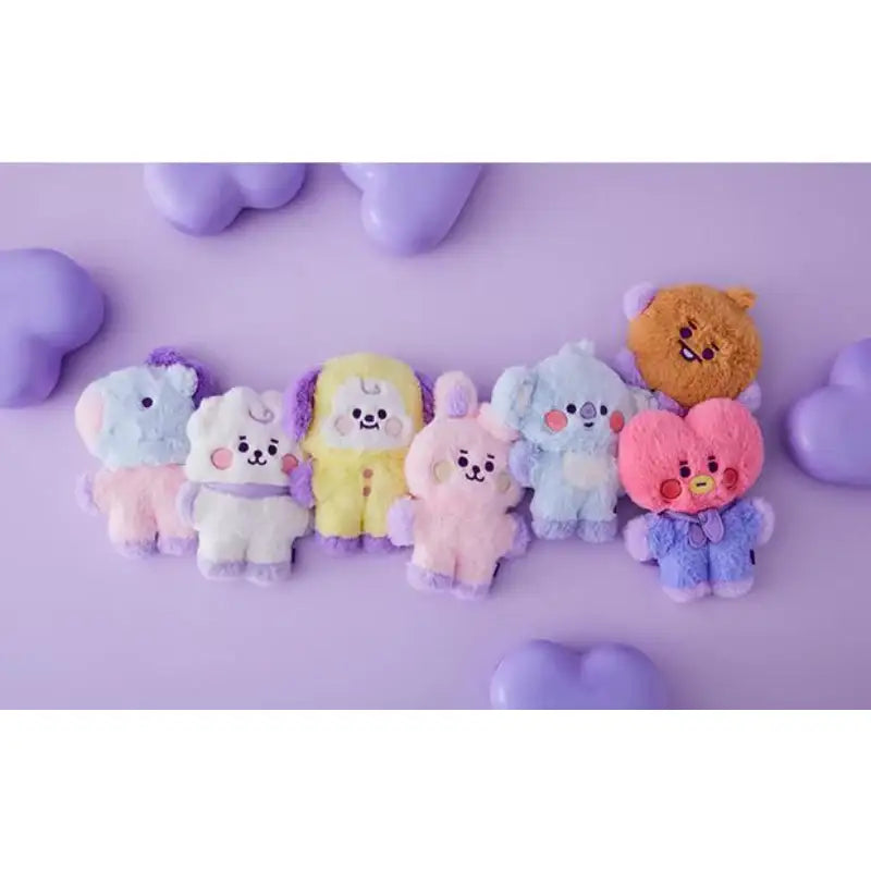 BT21 - Baby Flat Fur Standing Doll - Purple heart Edition - BT21 - Doll - Harumio BT21 - Baby Flat Fur Standing Doll - Purple heart Edition - BT21 - Doll - Harumio