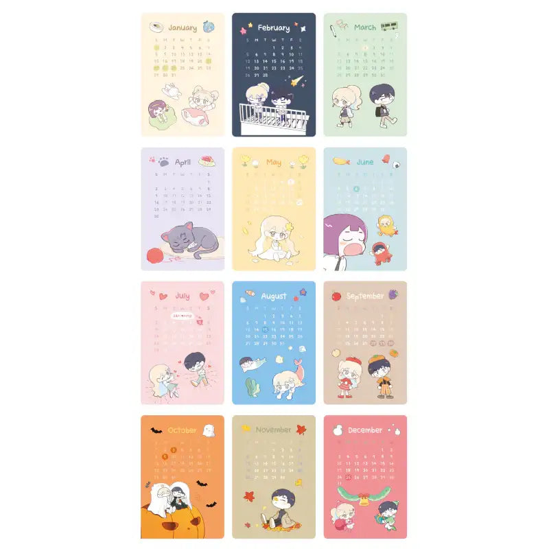 I Only Want to Beat You - 2023 Acrylic Calendar - Webtoon Friends - Calendar - Harumio