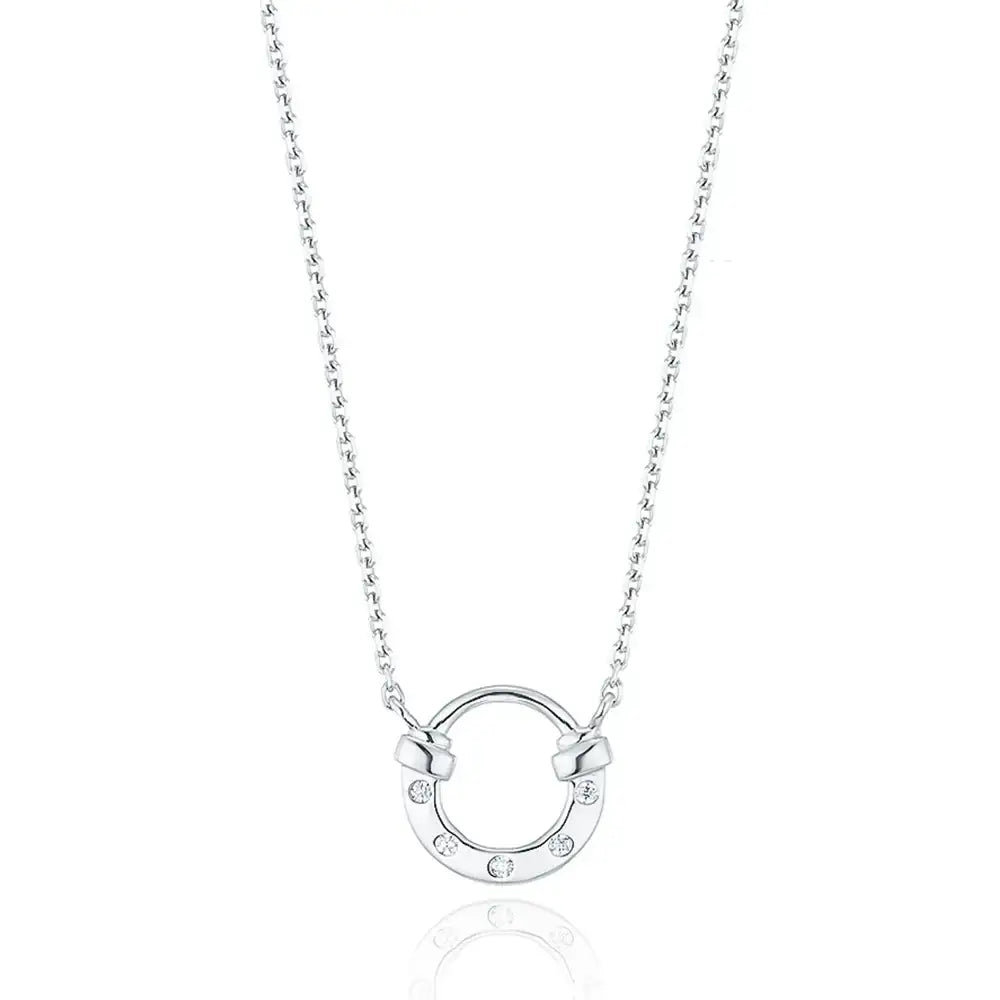 OST - Lucky Rock Horseshoe Daily Stone Silver Necklace - OST - Jewelry - Harumio