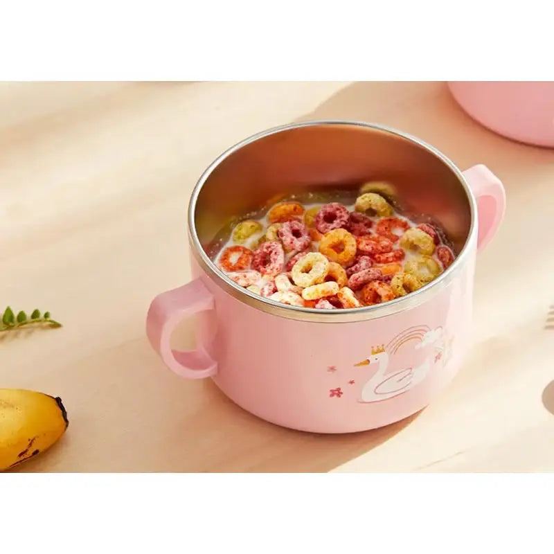 Korean Swan Lake - Double Stainless Deep Noodle Bowl (Non-Slip) - Modern House - Tableware - Harumio