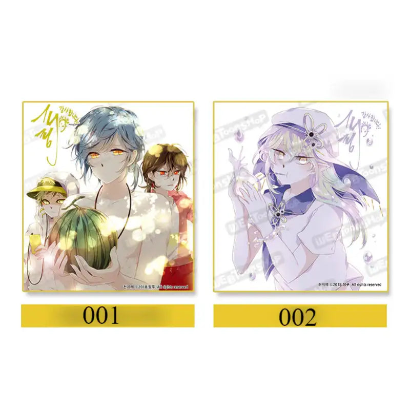 Heaven And Earth - Autographed Colored Paper - Webtoon Shop - Autographed Colored Paper - Harumio