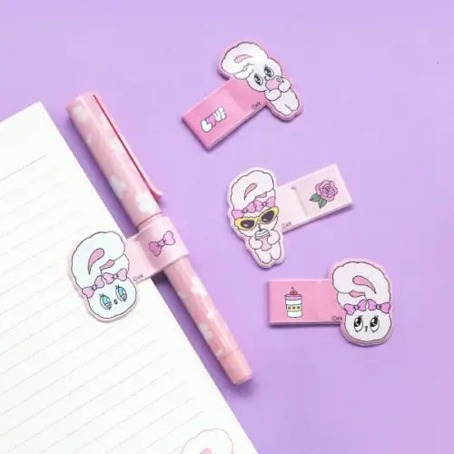 Esther Bunny - Pink Pen Holder Set - Esther Bunny - Accessories - Harumio