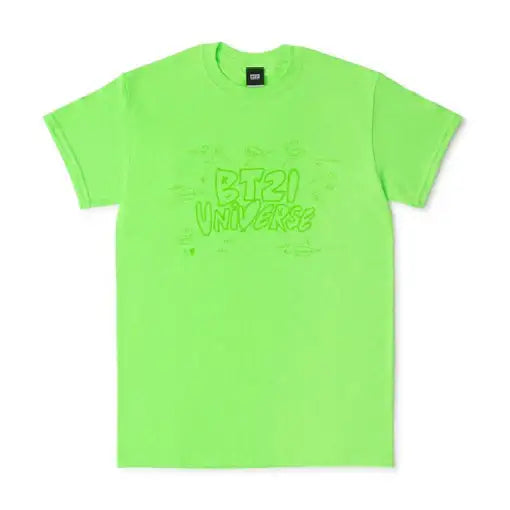 BT21 - Official Merch - Neon Green Short Sleeve T-Shirt - NEON Collection - BT21 - Clothing - Harumio