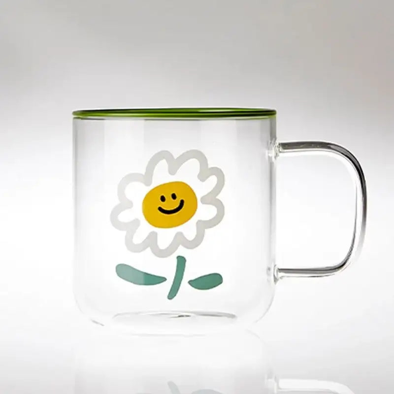 Korean Picnic Day - Heat Resistant Glass Mug - Modern House - Kitchenware - Harumio