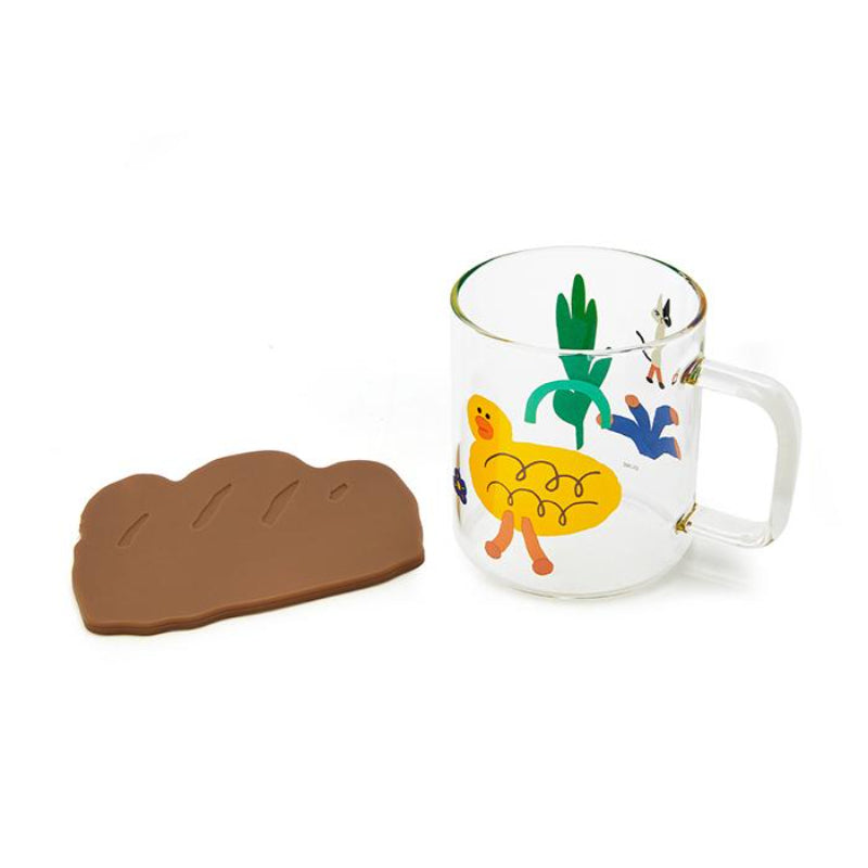 Line Friends - Glass Mug & Coaster Set