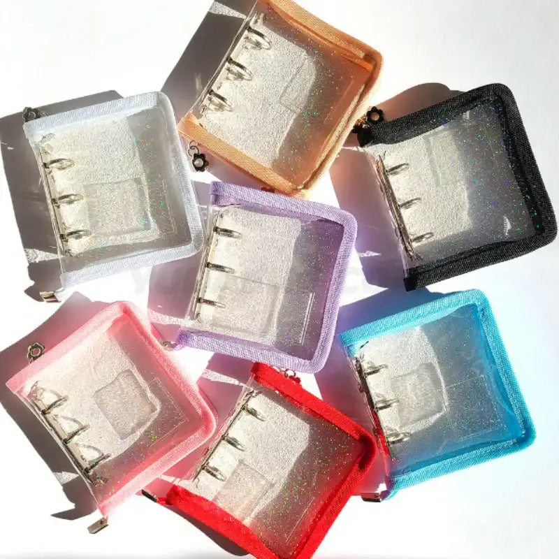 Yudaeng - Glitter Mini 3 Holes Diary Zipper Pouch Cover - Yudaengdotcom - File Storage - Harumio