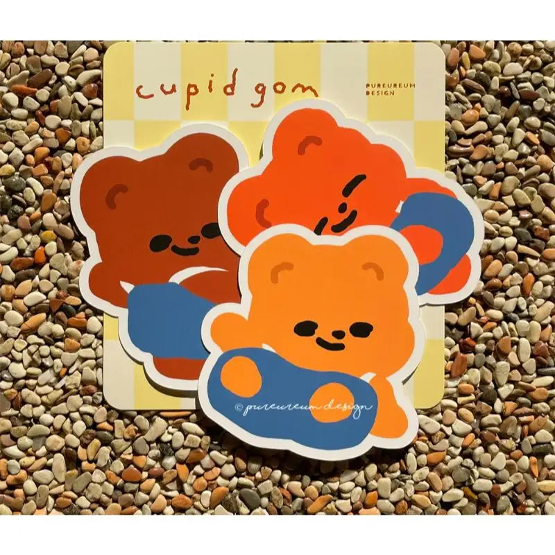 Pureureumdesign - Cupid Bear Suspenders Removable Piece Sticker - Pureureumdesign - Sticker - Harumio