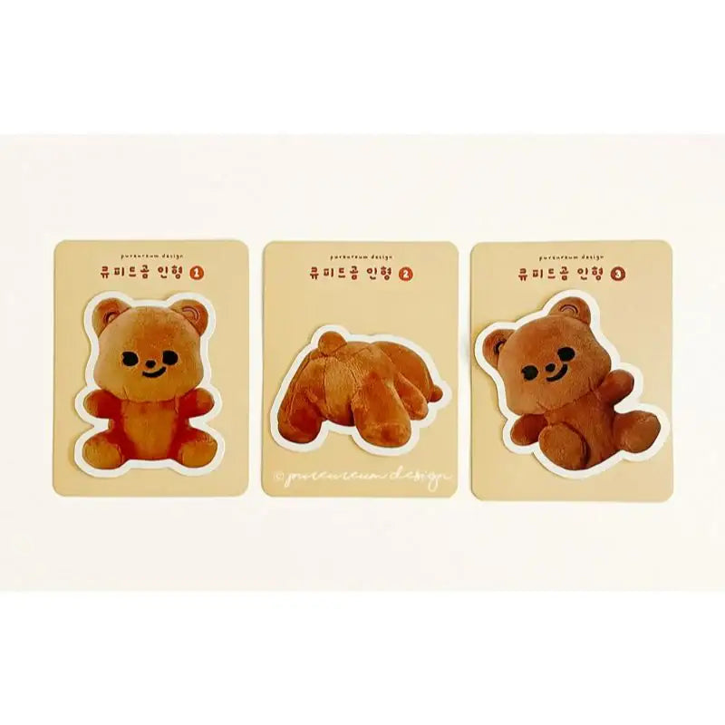 Pureureumdesign - Cupid Bear Doll Removable Piece Sticker - Pureureumdesign - Sticker - Harumio