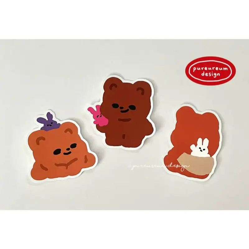 Pureureumdesign - Cupid Bear Attachment Doll Removable Piece Sticker - Pureureumdesign - Sticker - Harumio