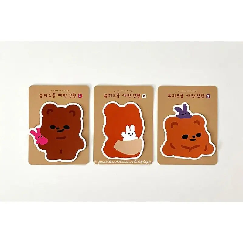Pureureumdesign - Cupid Bear Attachment Doll Removable Piece Sticker - Pureureumdesign - Sticker - Harumio