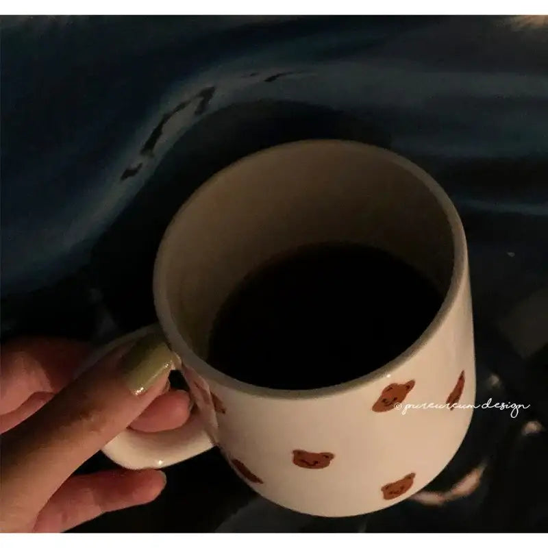 Pureureumdesign - Cupid Bear Pattern Mug - Pureureumdesign - Mug - Harumio
