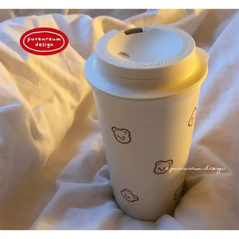 Pureureumdesign - Cupid Bear Pattern Tumbler - Pureureumdesign - Tumbler - Harumio