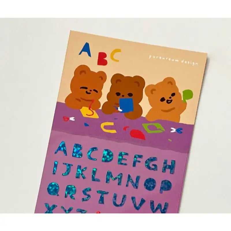 Pureureumdesign - Alphabet hologram sticker - Pureureumdesign - Sticker - Harumio