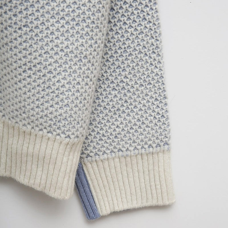 3CE STYLENANDA - Layer Hole Weave Color Boxy Knit