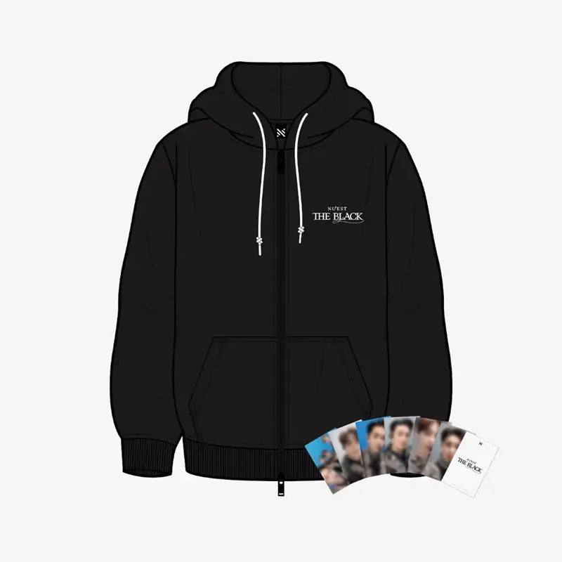 NU'EST - THE BLACK - Zip Up Hoodie - NU'EST - Accessories - Harumio NU'EST - THE BLACK - Zip Up Hoodie - NU'EST - Accessories - Harumio