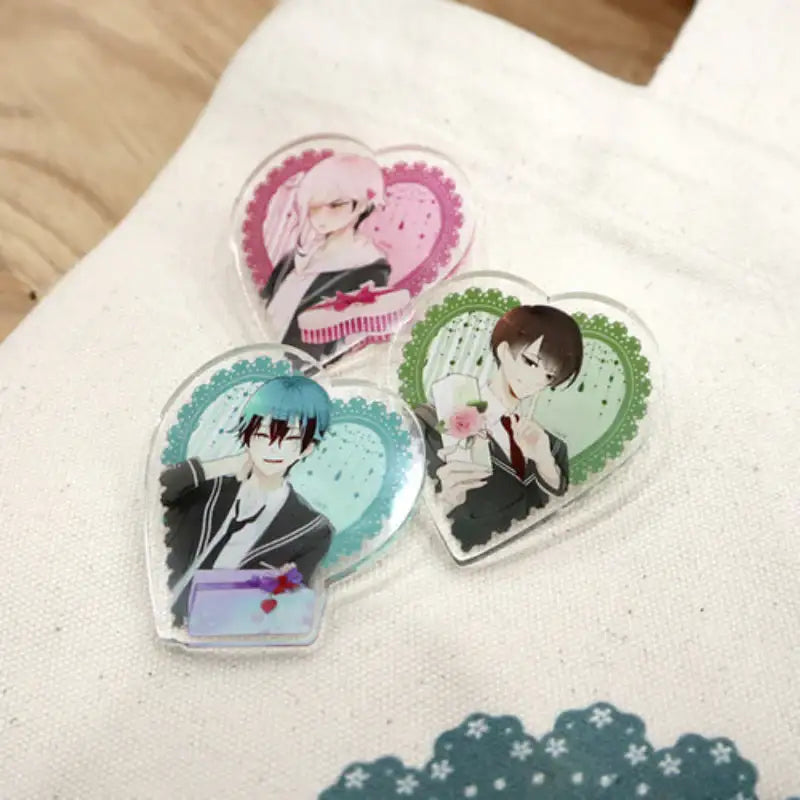Excuse Me, but the World Will Be Gone for a While - White Day Edition Acrylic Badges - Webtoon Shop - Badge - Harumio