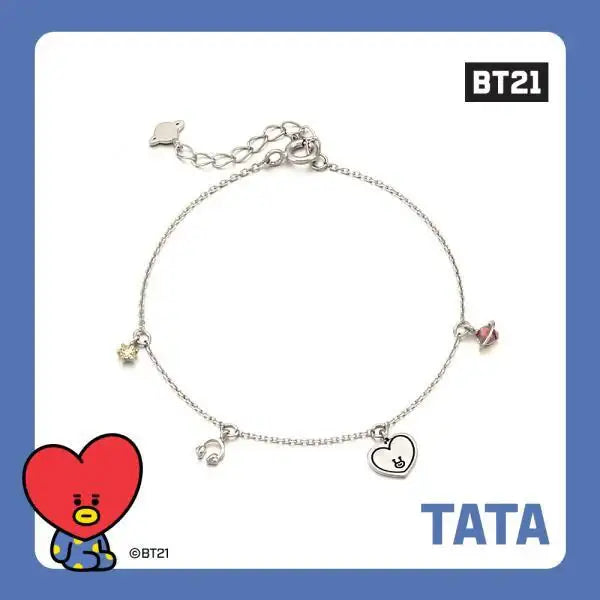 BT21 x OST - Tata Silver Bracelet - OST - Bracelets - Harumio